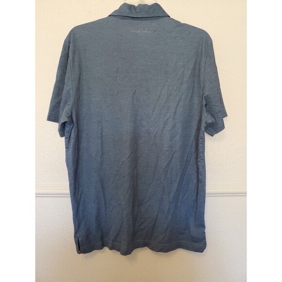 Travis Mathew Shirt Men's M Blue Logo on back stretch Collar Quarter Button - Picture 14 of 15